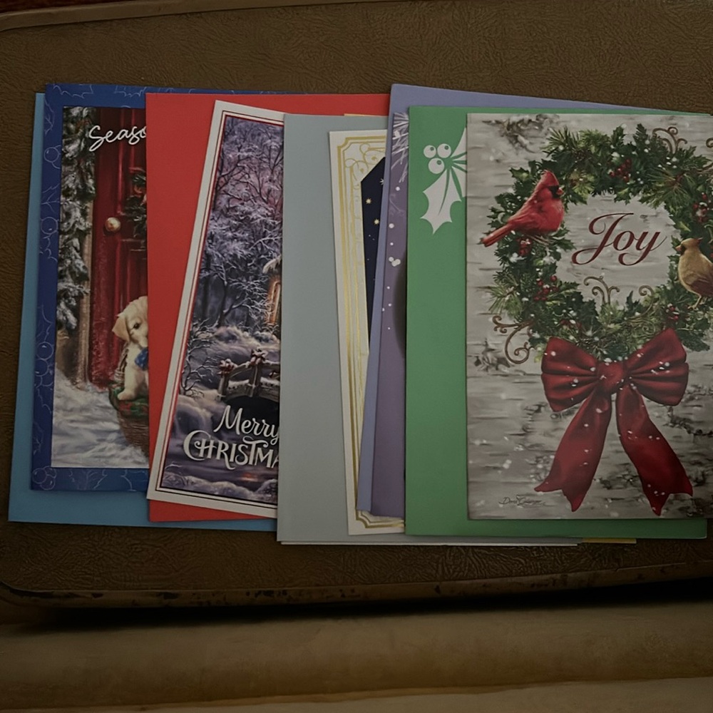 6 beautiful Christmas Cards.